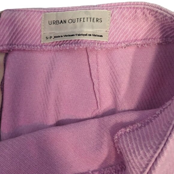 Urban Outfitters Mercy Pink Denim Raw Edge Mini Skirt Size Small - Picture 8 of 12